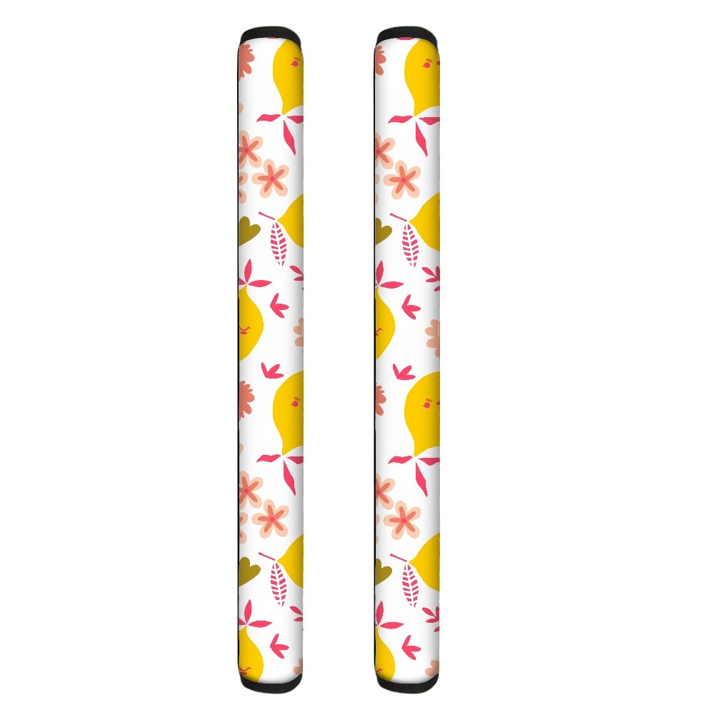 Cubiertas de mango de refrigerador con estampado de limón amarillo, cubiertas de mango de electrodoméstico de cocina, guantes protectores antideslizantes para horno de nevera, 1 par: YSFA2032Z98