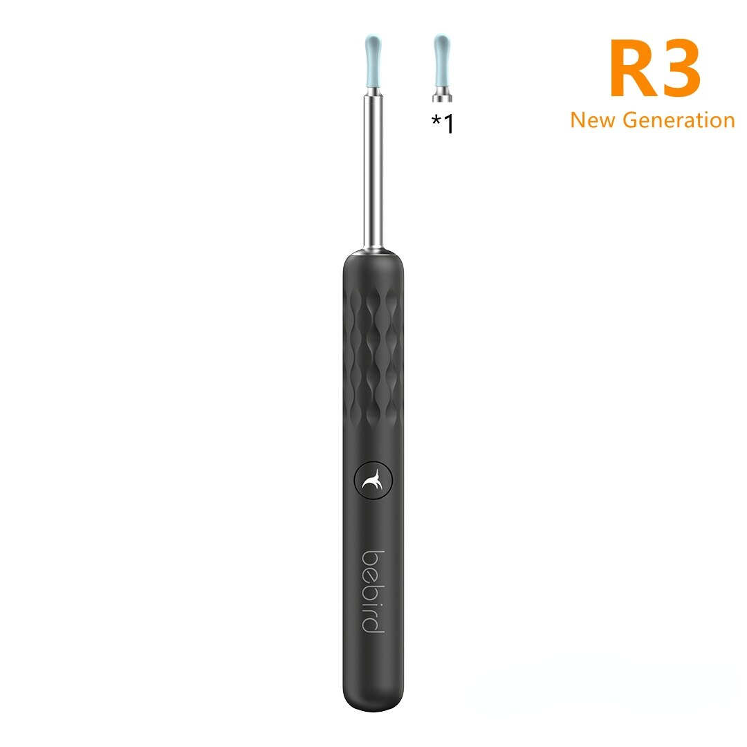Xiaomi-endoscopio inteligente Bebird R1 R3, Mini cámara de otoscopio para el cuidado de la salud, limpiador de oídos, 300W: R3 black