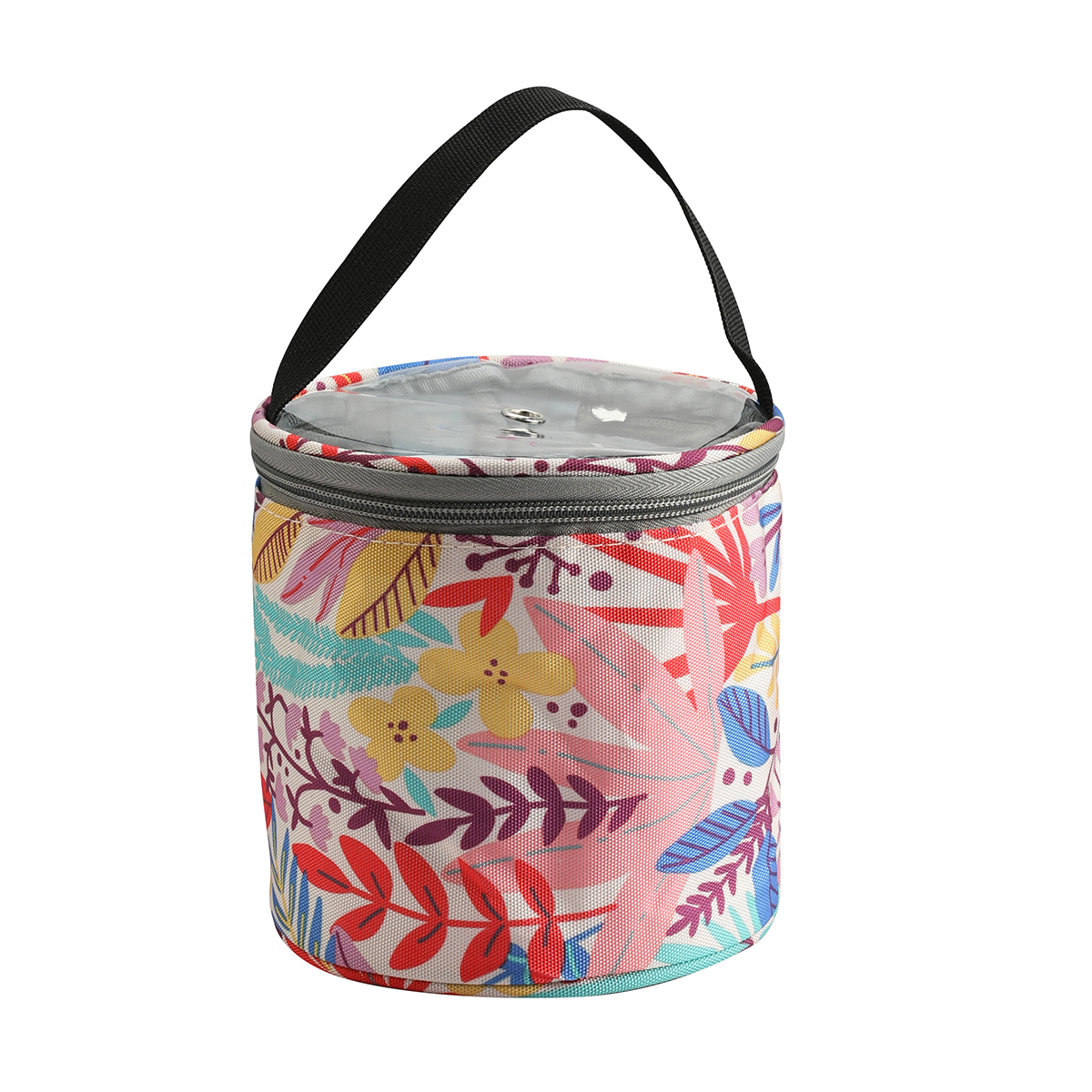 Bolsa de almacenamiento de hilo pequeña, bolso de mano vacío con flores para tejer, bolsa impermeable con ganchos de ganchillo para accesorios de costura, herramientas de: Verde claro