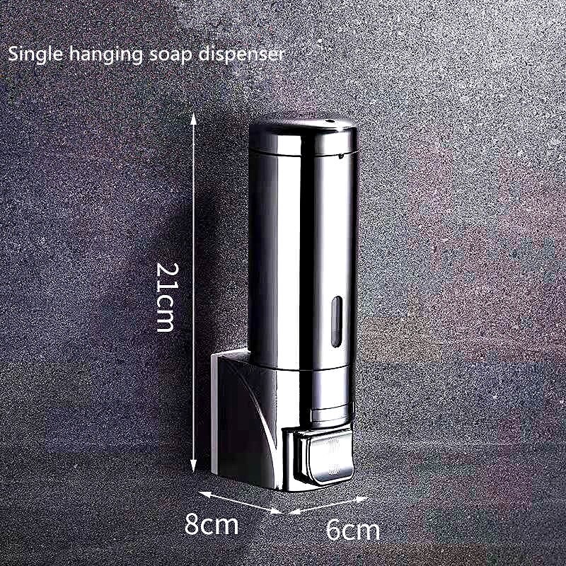 Bathroom Wall-Mounted Stainless Steel Shampoo Bottles Soap Dispenser Bathroom Soap Box Bath Soap Dispensor Bathroom Accessories: Bright color A