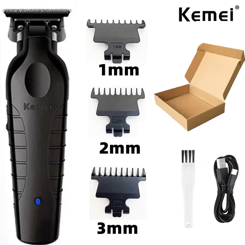 Kemei KM-2299 Men's Hair Clipper Electric Hair Clipper USB Rechargeable Barber Trimmer Men's Electric Hair Clipper: green