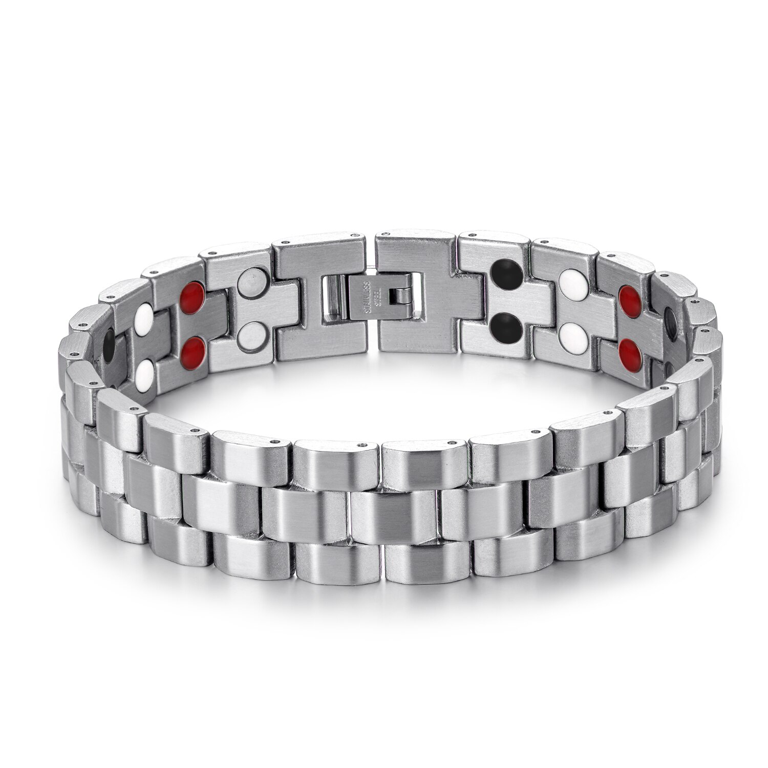 Rainso Roestvrij Staal Magnetische Charm Armbanden Voor Man Bio Energie Therapie Liefde Armband Trendy Gezondheid Sieraden