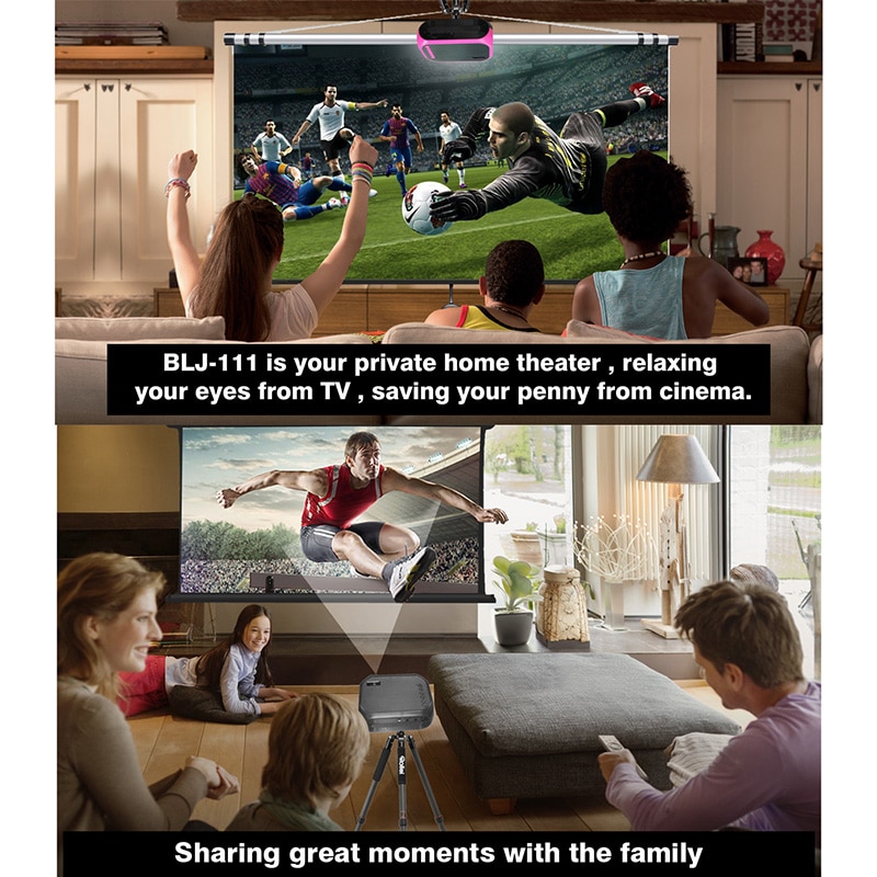 HD 1080P LED Projector Portable Mini Home Theater Cinema Lightweight USB AV HDMI JHP-Best