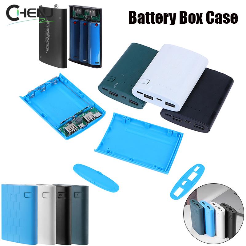 Carcasa vacía para batería de 3,7 V, 3 ranuras, 18650, cargador de Banco de energía, carcasa de carga, Mini carcasa de fuente de alimentación sin soldadura