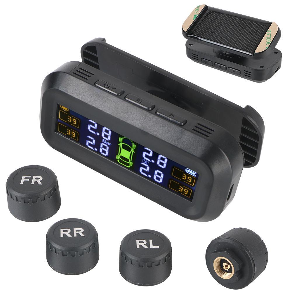 Reifendruckkontrollsystem, Auto-Reifendrucküberwachung, Reifendruckalarm mit 4 externen Sensoren