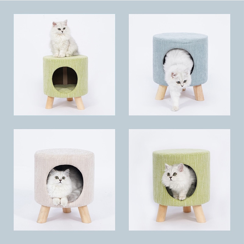 Taburete moderno Para casa de gato, cueva, estera suave Para las cuatro estaciones, asiento portátil Para mascotas, Casitas Para Gatos, CHATE Lit, mascotas, accesorios de Gatos