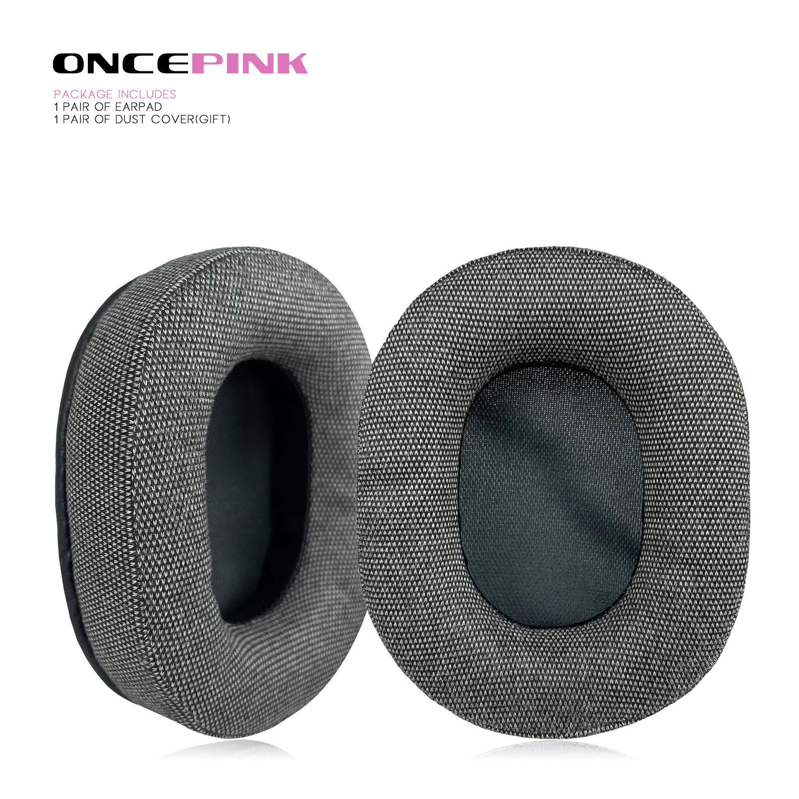 Almohadillas de repuesto Oncepink para auriculares Taotronics Soundsurge 85 90, almohadillas gruesas, orejeras: Gris
