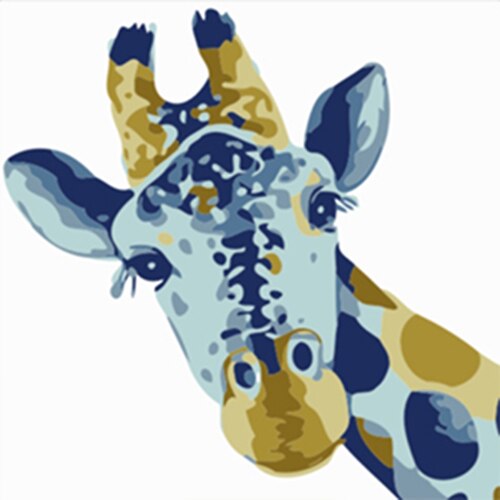 Lot De 4 Kits Peinture Par Numéros Enfants 6-12 Ans - Animaux, 20x20cm, Avec Cadre, Peintures Acryliques - 4