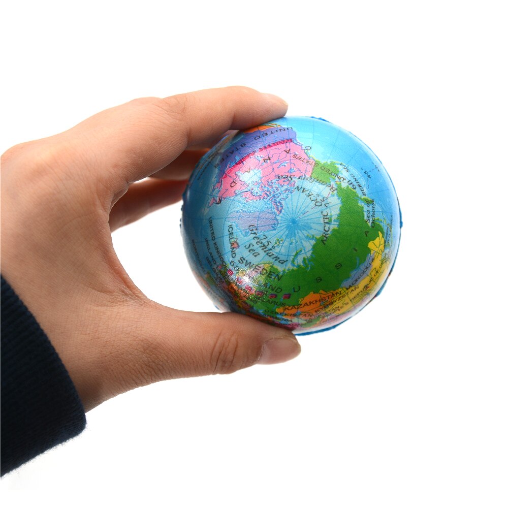 Di alta Qualità anti-fatica sollievo mondo carta geografica Schiuma Palla atlante Globo di Palma Sfera Estrusione Lentamente Aumento Pianeta Terra Sfera di Nuovo