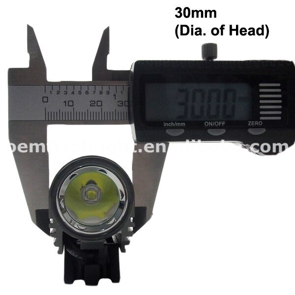 Cree XM-L2 U2 LED 4+2-Mode 1100 Lumens Bike Light - Grey and Blue