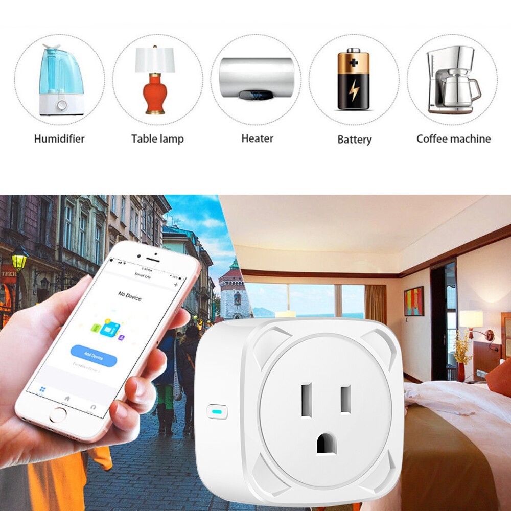 Mini Smart Socket WiFi Draadloze Socket US UK EU ZA Plug Smart Home Voice Afstandsbediening Timer Werk met Alexa google Home IFTTT
