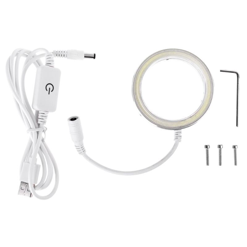 60 LED Adjustable Ring Light for STEREO ZOOM Microscope Shadowless Lamp USB Plug D2TD