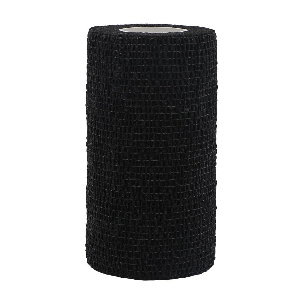 Fitness Team Sports Protection Elastic Bandage Color Nonwoven Fabric Self-Adhesive Elastic Bandage: Black / L