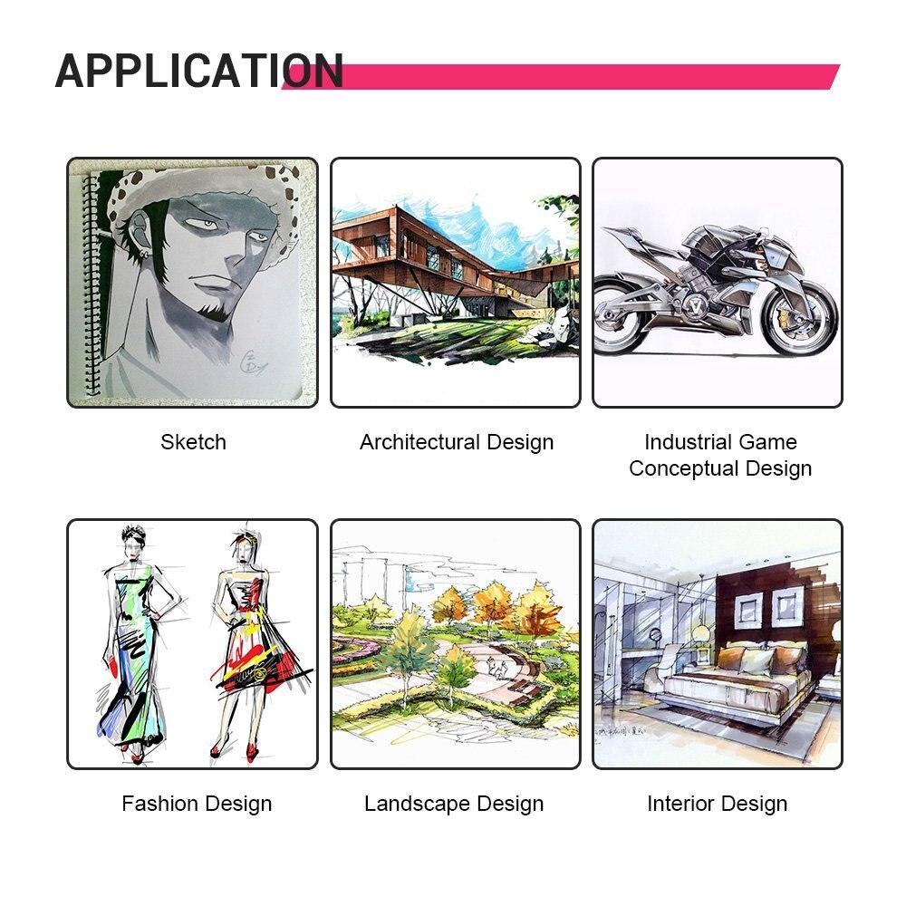TOUCHNEW 36/48/72/108 Colors Marker Pens with Double Tips for Drawing Coloring Sketching Markers Painting Manga