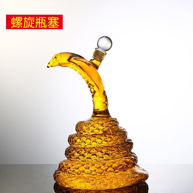 Décanteur de bouteille de vin en serpentin en verre, équipement de bar, de