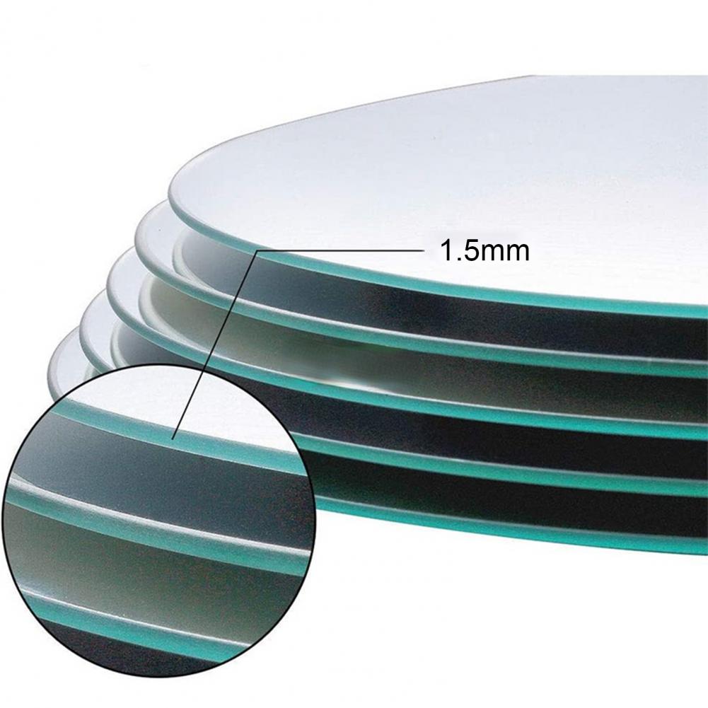 Vassoio rotondo in vetro a specchio da 200mm per decorazioni nuziali arredamento vassoio per candele piatto vassoio da pranzo riflettente riutilizzabile in acrilico fai da te