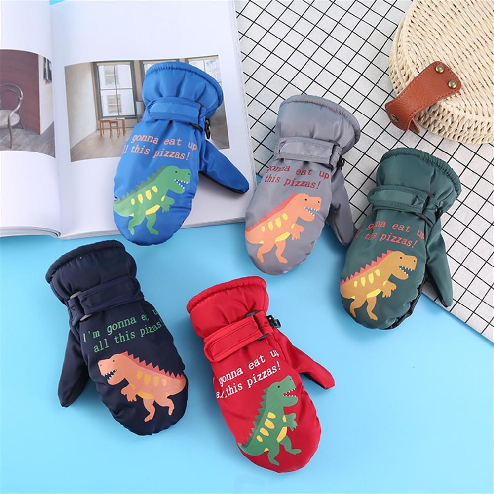 freundlicher Winter Warme Handschuhe Jungen Mädchen Wasserdicht Winddicht Nicht-Unterhose Schnee Fäustlinge Erweiterte Handgelenk Skifahren Sport Handschuhe