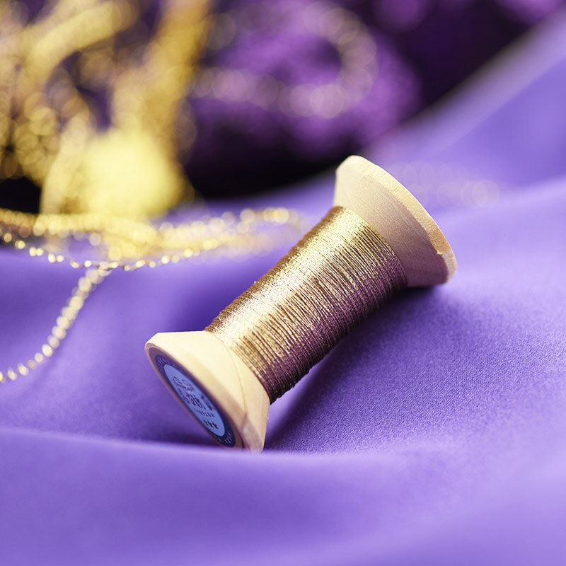 Hilo de color degradado para bordado francés, carrete de bordado, hilo de bordado dorado colorido, 50 metros por pieza, dorado champán: 5