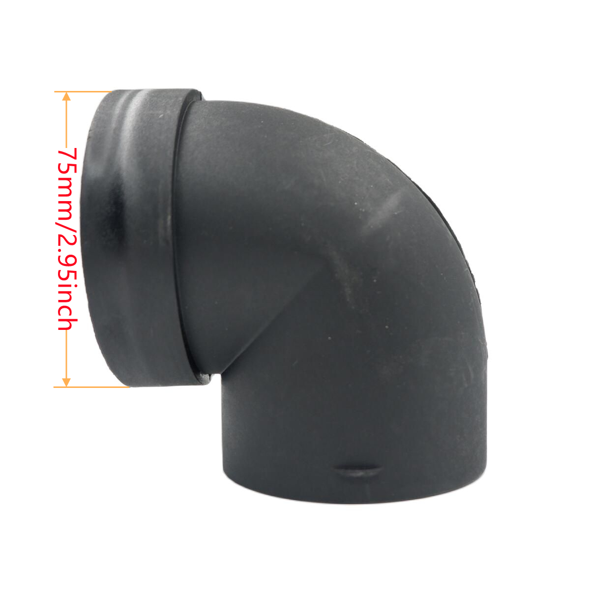 Conducto de ventilación de aire de 4 piezas Y T L, pieza plana, tubo de codo, salida de escape, conector de Joiner para calentador de estacionamiento diésel Webasto Eberspaecher: 4pcs L 75MM