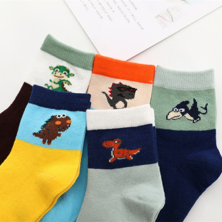 5pairs/lot Spring Baby Socks 3-12 Years Cartoon Socks Baby Cotton Socks Children Cotton Socks