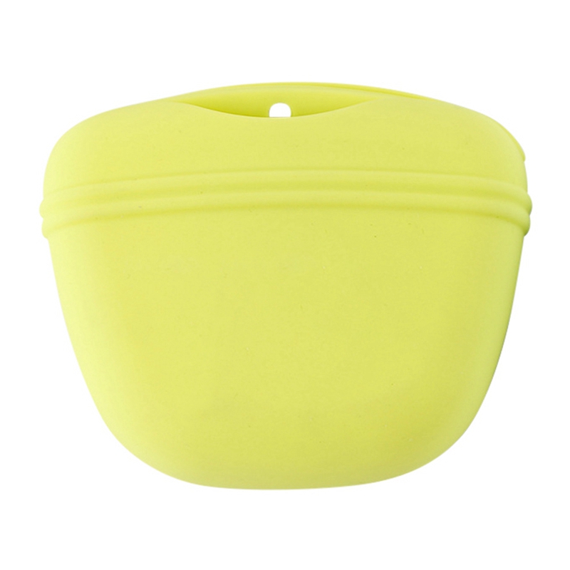 Pets Dog Silicone Treat Bag Pocket Food Snack Pouch Haversack Waist Bag for Outdoor Pet Training Bags: green