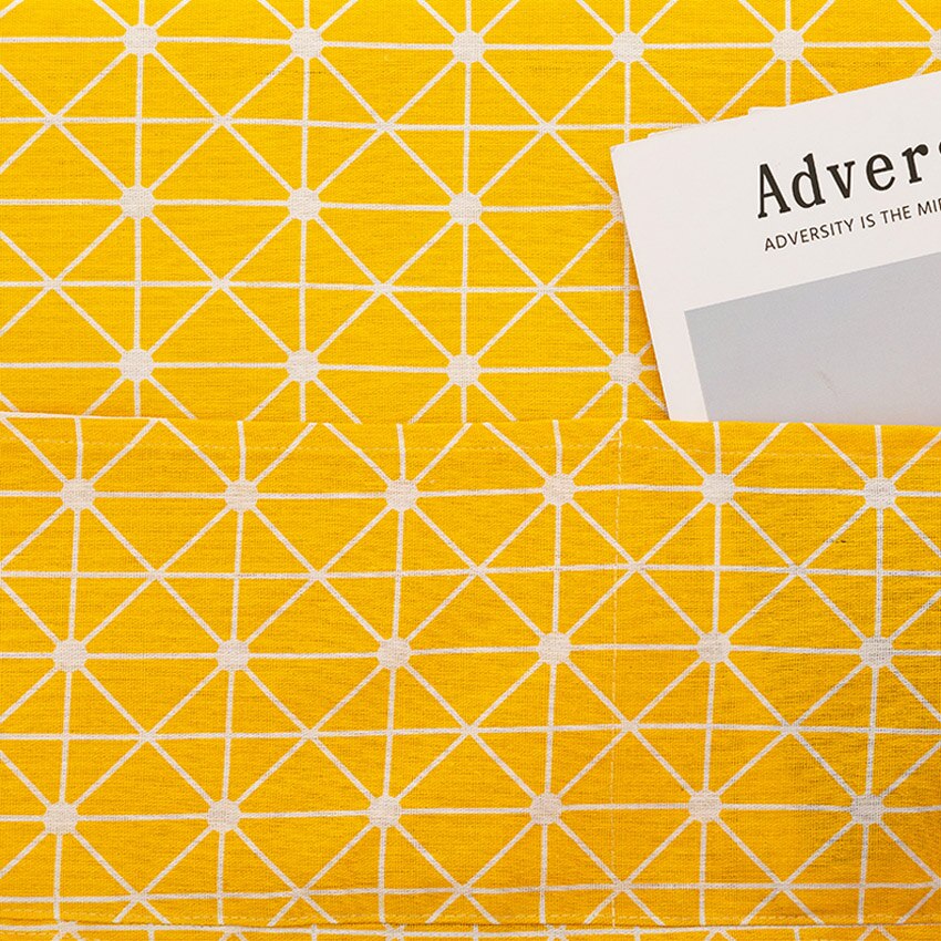 Geel Geometrische Printing Stofdicht Cover Katoen Linnen Wasmachine Koelkast Magnetron Nachtkastje Decoratie