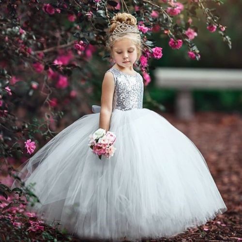 Luksus prinsesse pige blonder tyl kjoler fest brudekjole brudekjole fest småbørn børn pige kjoler
