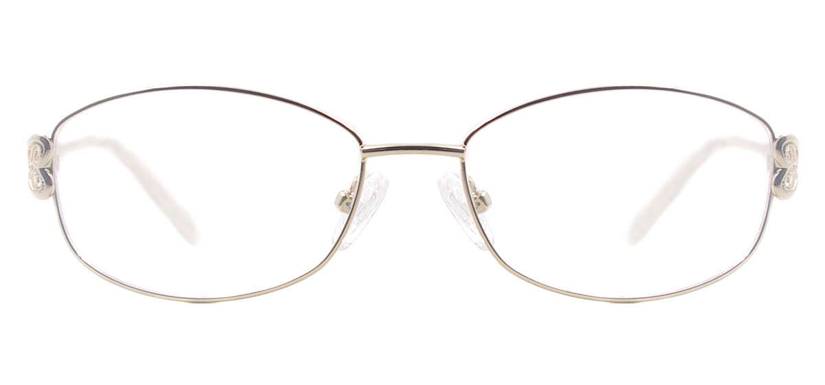 Gafas con montura pequeña de acero inoxidable para mujer, lentes graduadas multifocales con borde completo, a la