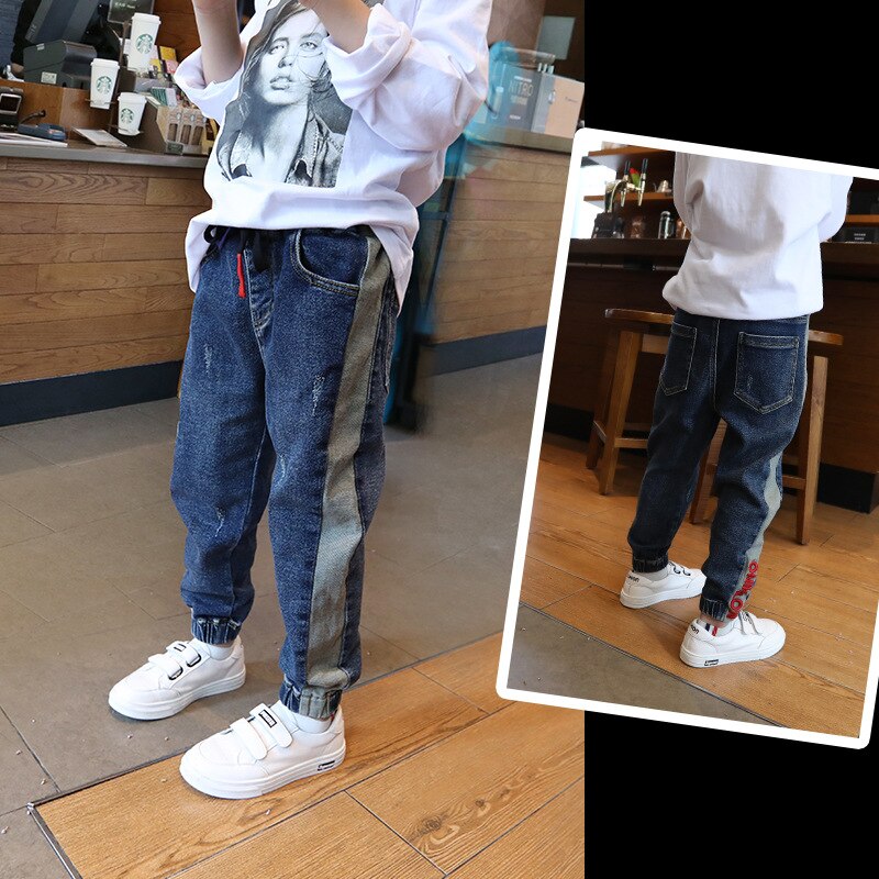 Capretti dei Pantaloni Delle Ragazze Del Bambino Del Bambino Dei Ragazzi Dei Jeans Dei Bambini di Spessore Dei Jeans per I Ragazzi Dei Jeans Dei Capretti del Ragazzo Casual Del Denim Dei Pantaloni Del Bambino Abbigliamento Per Bambini 5-14Y