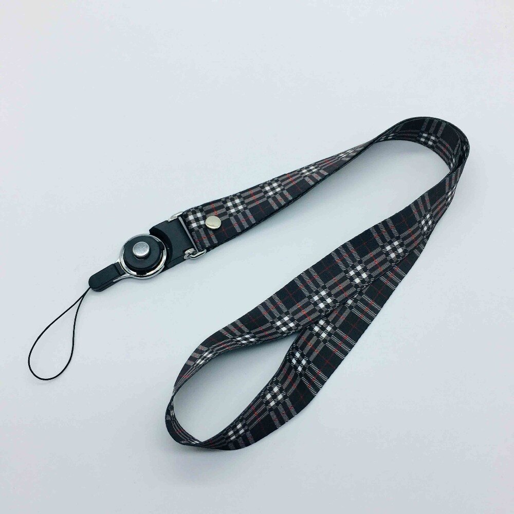 Classic Lattice Neck Strap Lanyards for keys ID Card Gym Mobile Phone Straps USB badge holder DIY Hang Rope For Huawei