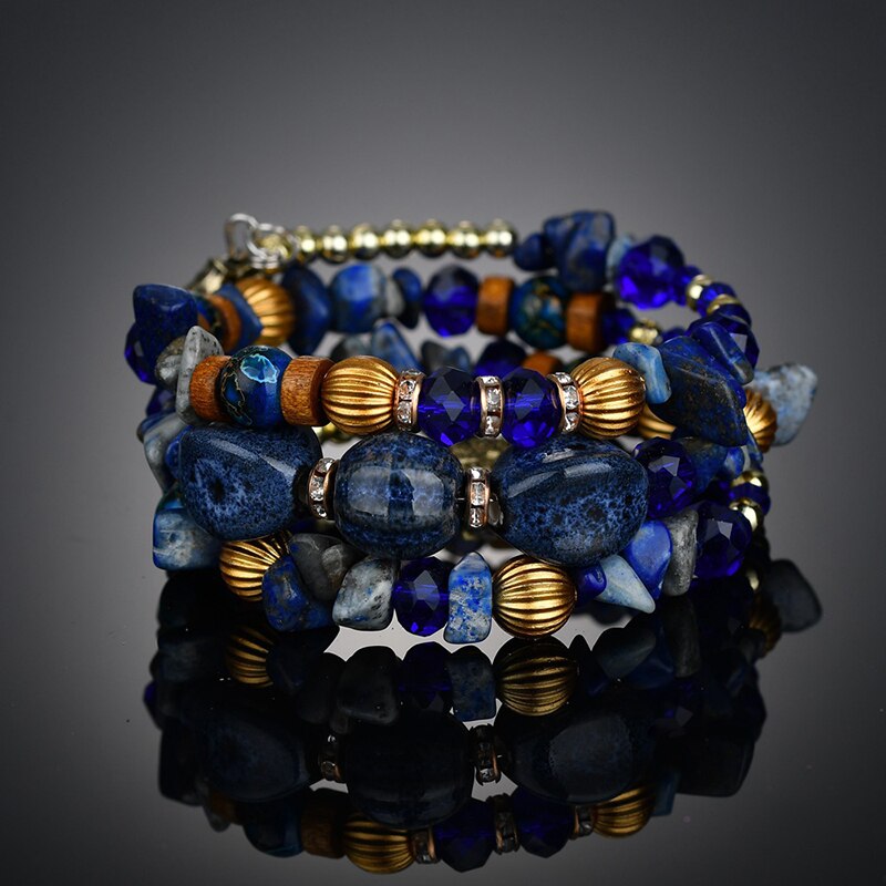 GREEN Handmade Woven DIY Bracelets&Bangles For Women Bohemian Multi Layered Bracelets Charm Friendship Crystal Bracelet BT200298