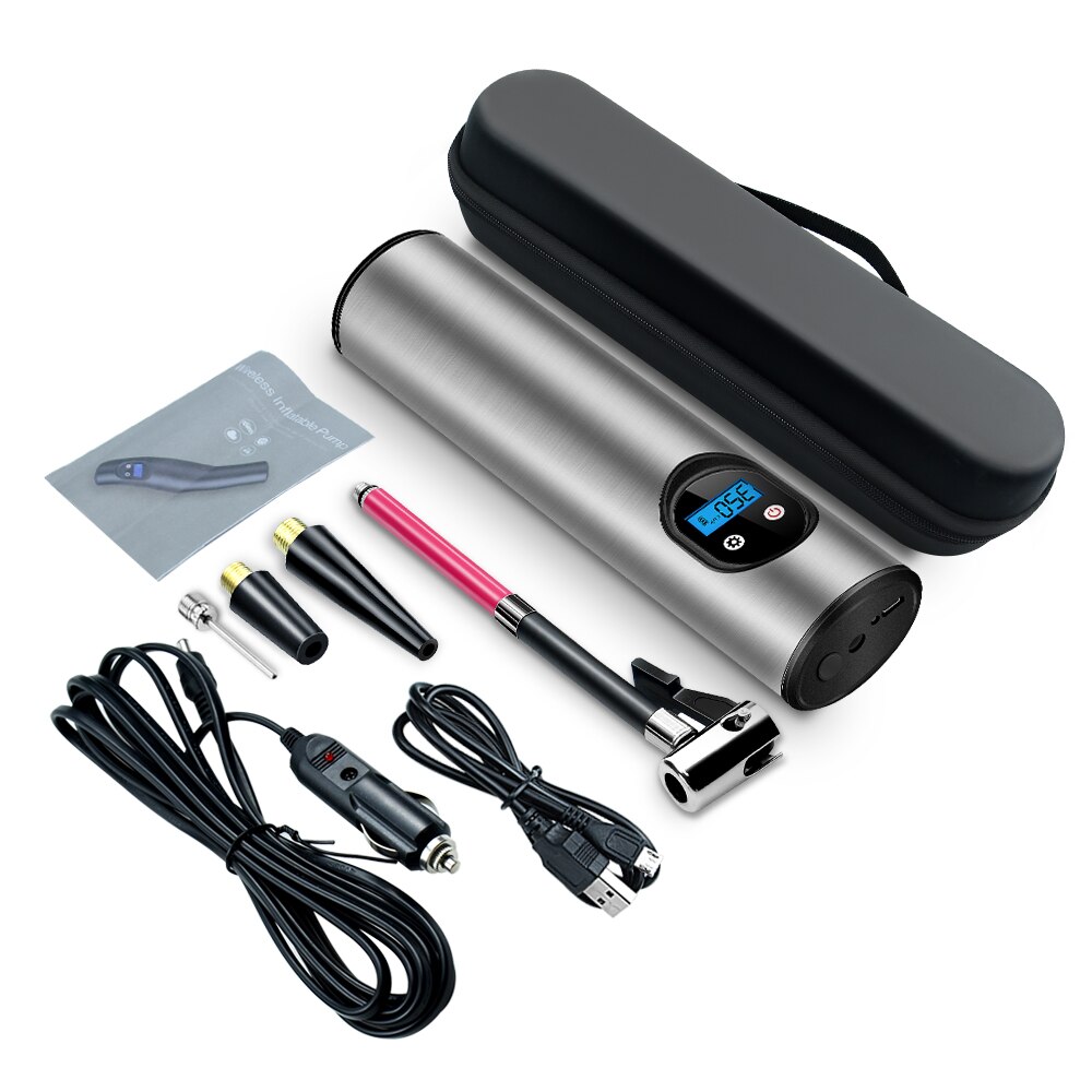 Portable 150PSI 12V Auto Car Air Compressor Bicycle Silver Tire Tyre Inflator Pump Auto Air Compressor with Display