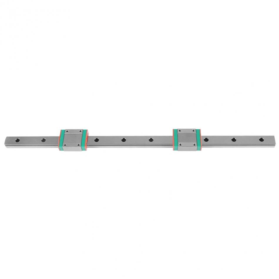 400mm/15.7inch Steel Linear Sliding Rail Miniature Guide Rail with 2 Block