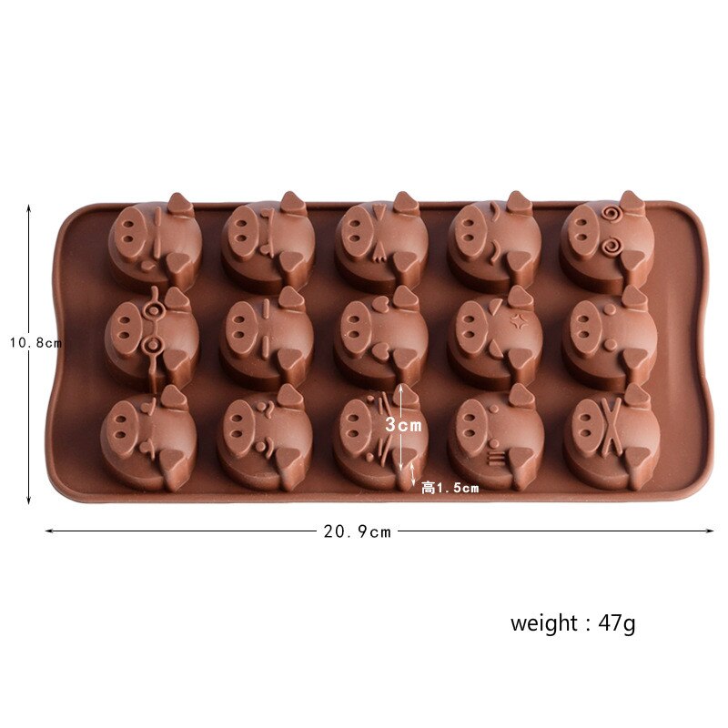 15 Cavity Diamond Heart Silicone Chocolate Mold DIY Cake Accessories Molds Kitchen Ice Cubes Biscuit Pastry Manual Baking Mould: Yellow