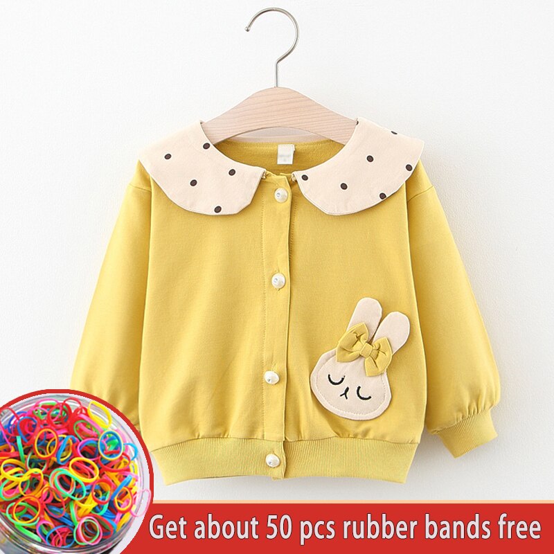Baby Meisje Cartoon Konijn Katoenen Trui Winter Lente Lange Mouwen Leuke Vest Kinderkleding Uitloper Voor Meisjes: 2001071yellow / 12m