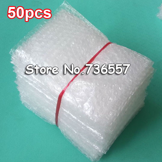 50pcs 100PCS 80*100mm Plastic Wrap Envelope white Bubble packing Bags PE clear bubble bag Shockproof bag double film bubble bag: 50pcs