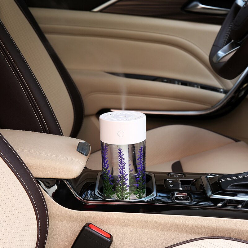 3 in 1 laventeli kostutin mini ultraääni auto sumutin led yövalo usb tuuletin eteerinen öljy aromi diffuusori ilmanraikastin