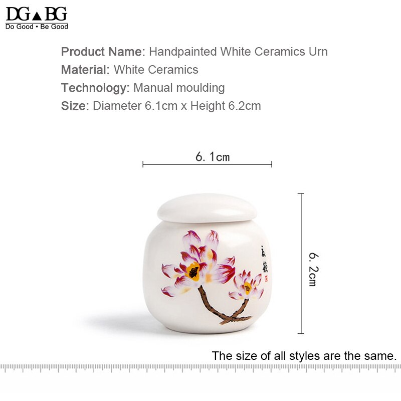 White Ceramic Pet Ashes Urn Cremation Ash Holder Small Animal Pet Parrot Bird Funeral Memorial Casket Burial Urns In Niche