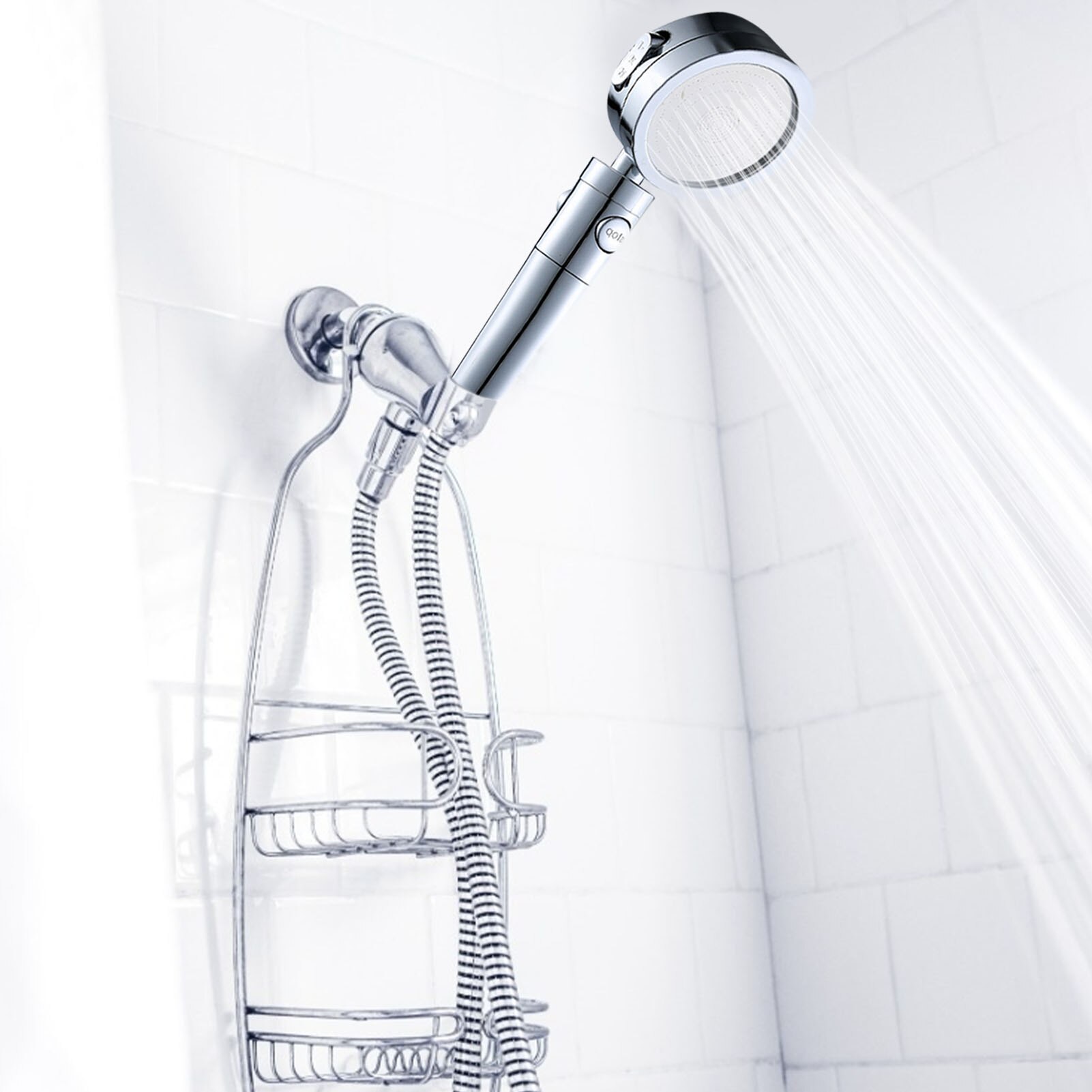 Badkamer Hand Held Douchekop Wandmontage Douche Set 3-Instellingen Hoge Druk Douchekop Saving Water