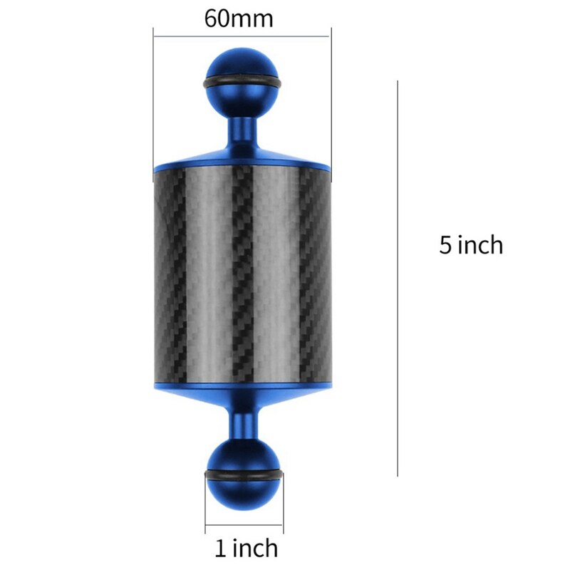 Carbon Fiber Float Drijfvermogen Aquatic Arm Dual Bal Drijvende Arm Duiken Camera Onderwater Duiken Lade Voor Gopro/Smartphones