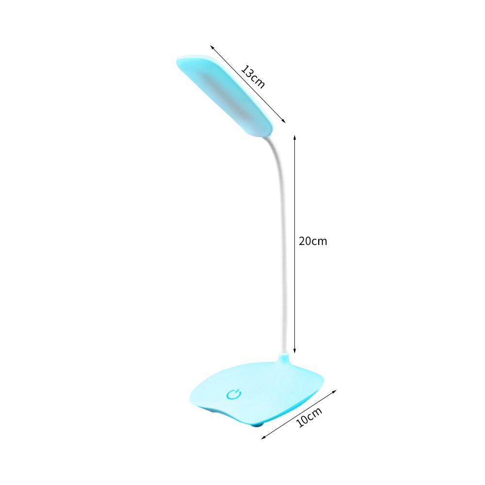 Usb oplaadbare led-bureaulamp, tafellamp met verstelbare intensiteit, leeslamp met aanraakschakelaar, bureaulampen, bureaulampen: Blauw