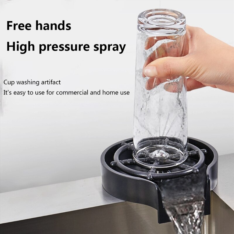 Glass Washers Pitcher Rinser for Home Bars Works for Various Water Cups Cleaner Attachment Faster and Easier to Use