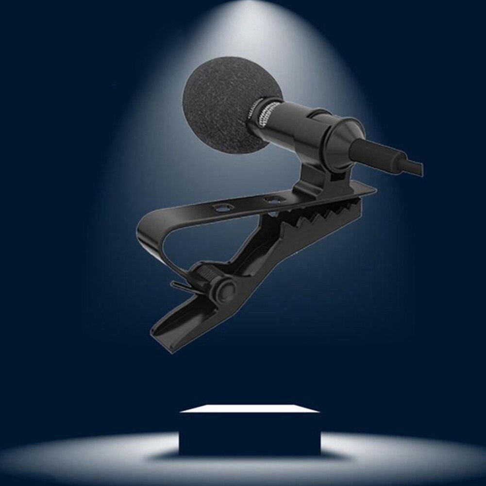 Portable External 3.5mm Hands-Free Wired Lapel Clip Microphone for Loudspeaker for Lapel Clip Microphone for PC Computer