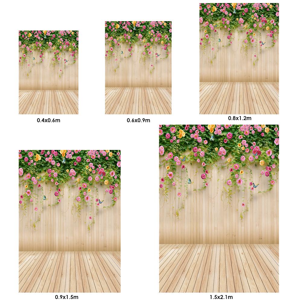 Wooden Planks Flower Photography The Colour is Noble and Material Durable Background Cloth Backdrop Studio Photo Decor