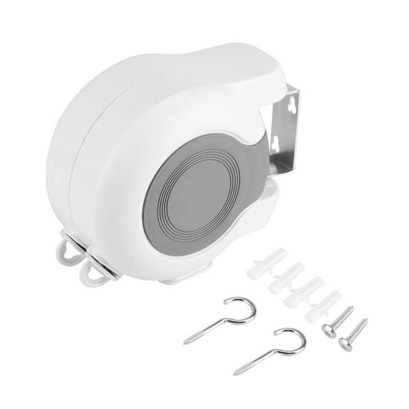 13m Wall-Mounted Clothes Line Retractable Double Clothes Drying Line Indoor Outdoor Washing Landry Tool