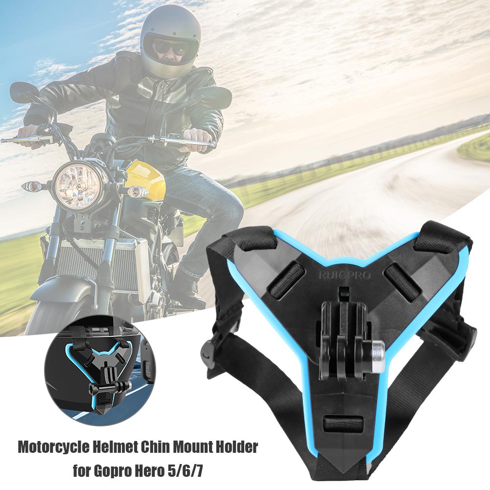 voll Gesicht Helm Kinn Halterung für GoPro Held 7 6 5 Motorrad Helm Kinn Stehen Kamera Zubehör für Gehen Profi Held 9