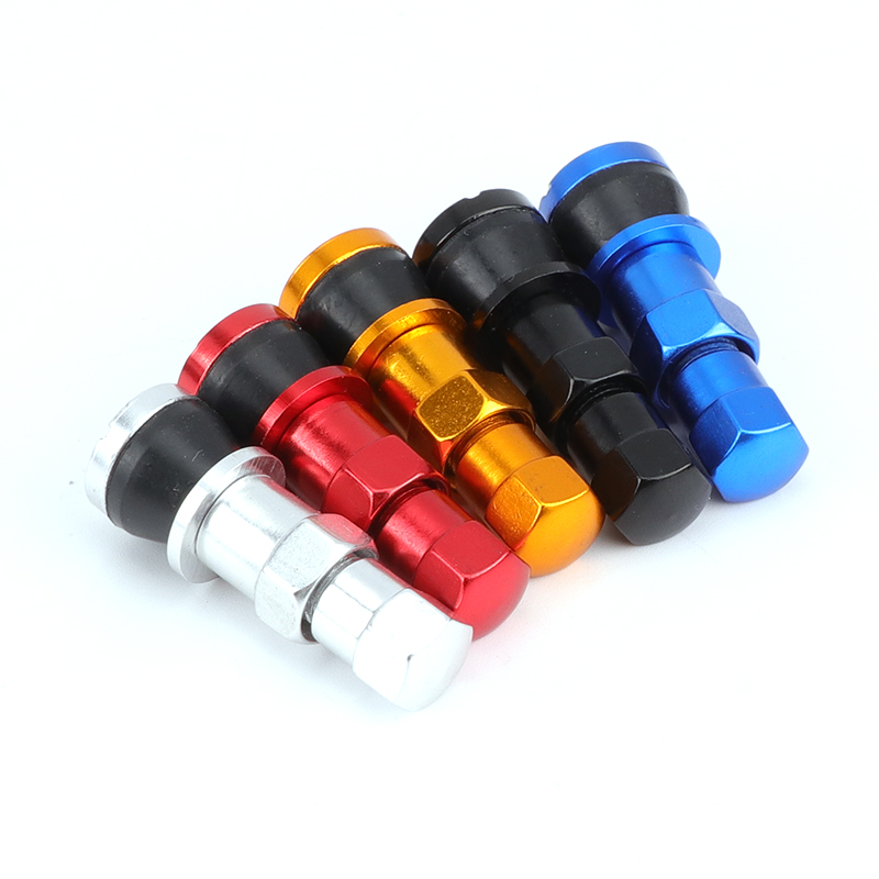 1 Pcs Alloy Rubber Straight valve/bend valve Tubeless Tyre Bicycle Auto Parts Tire Valve Accessories 5 colors