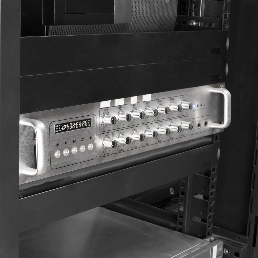 Rackmatic-painel blind 1u rack armário 19 "tampa preta snap