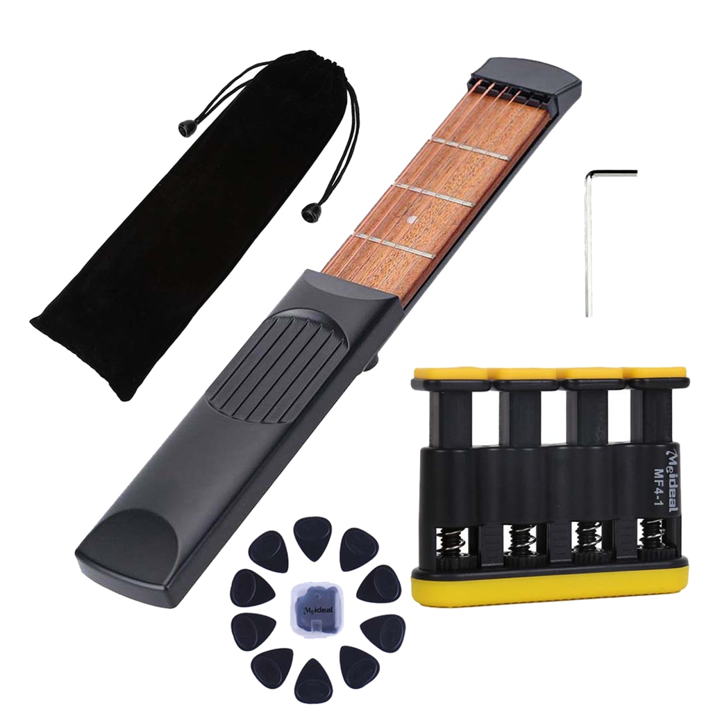 Jeu de guitare de poche pour enfants débutants, main droite, 4 frettes, 6 cordes, outil de pratique
