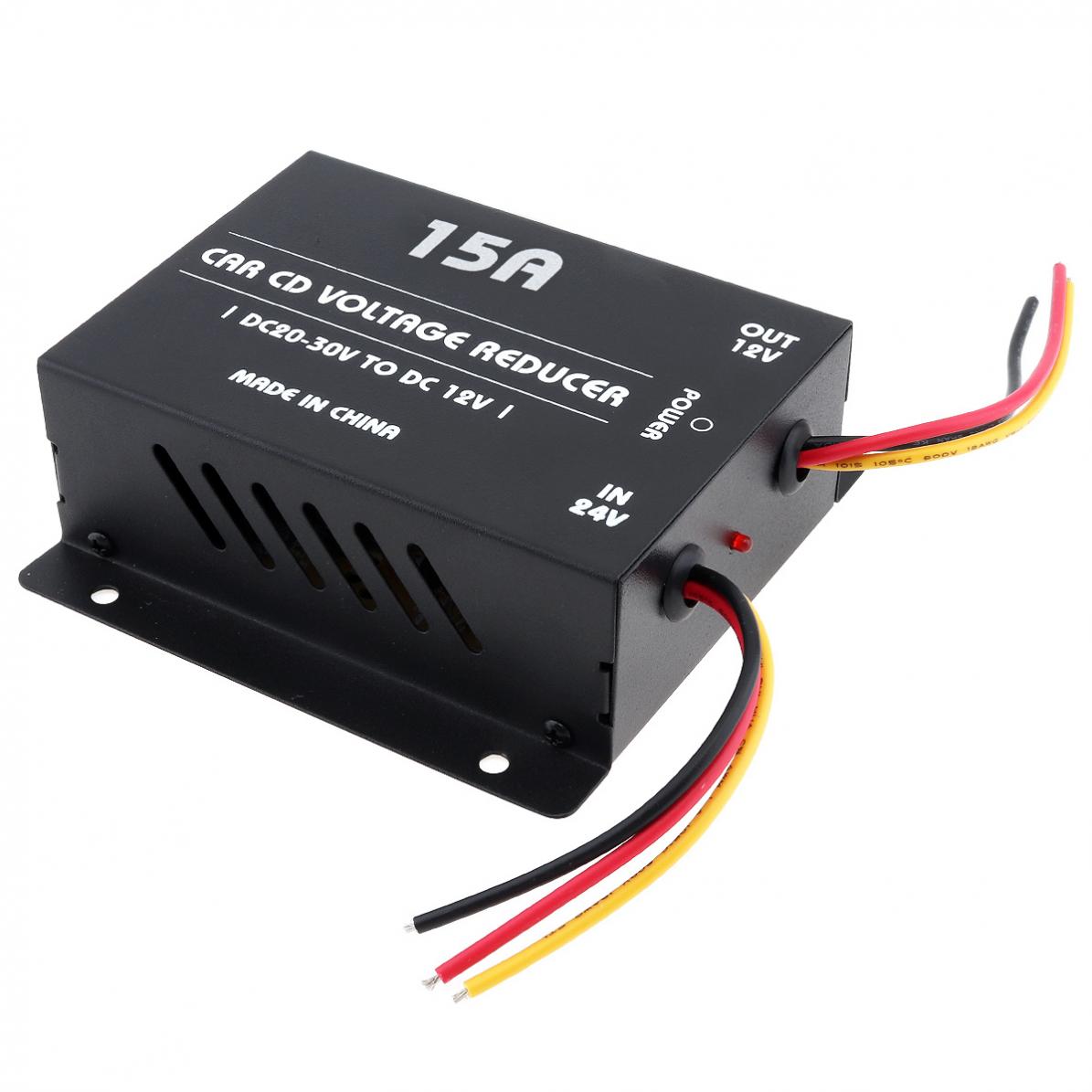 15a 180w dc 24v to 12v kraftomvandlare elektrisk inverterare spänningsreducerare nedtrappningstransformator